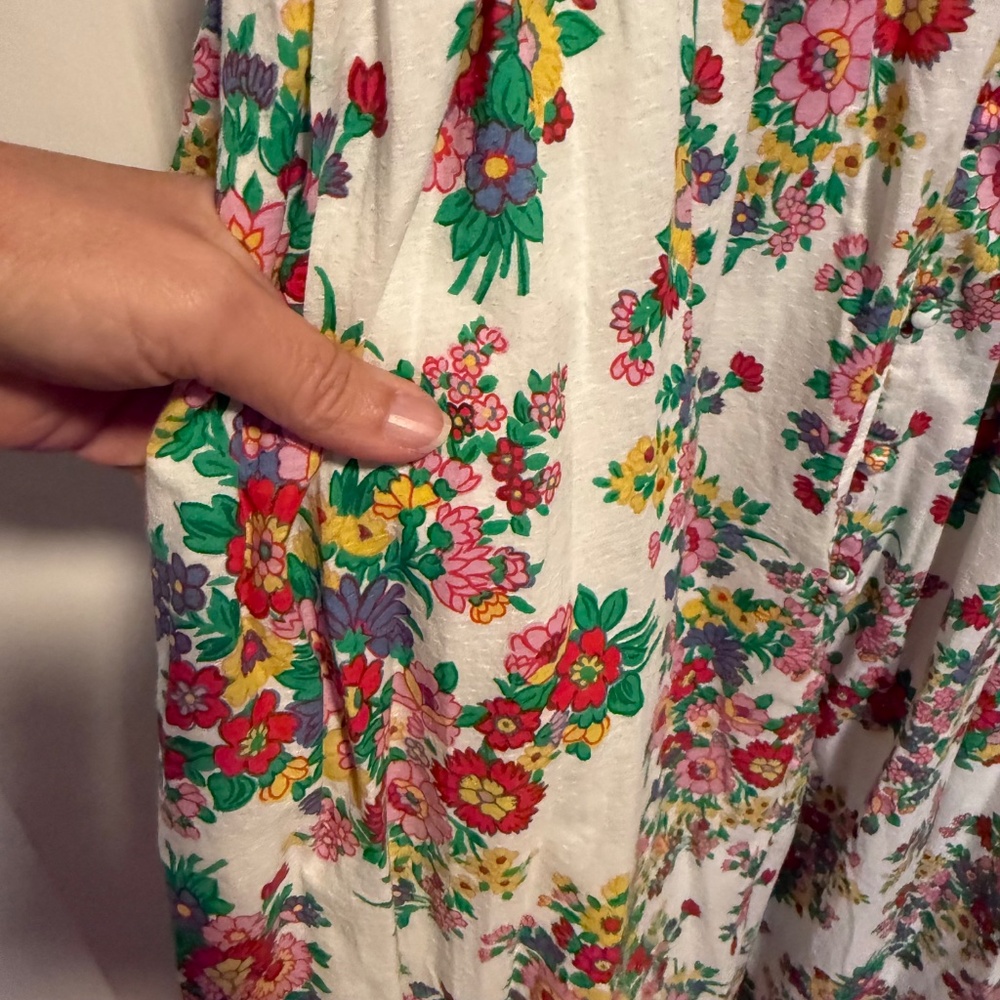 Boden Lillian Cotton Floral Midi Dress Size 16/18 - Picture 6 of 14